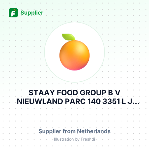 STAAY FOOD GROUP B V NIEUWLAND PARC 140 3351 L J PAPENDRECHT NETHERLANDS – summary card, no photo uploaded yet