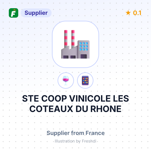 STE COOP VINICOLE LES COTEAUX DU RHONE – summary card, no photo uploaded yet
