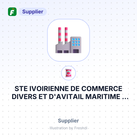 STE IVOIRIENNE DE COMMERCE DIVERS ET D'AVITAIL MARITIME – summary card, no photo uploaded yet