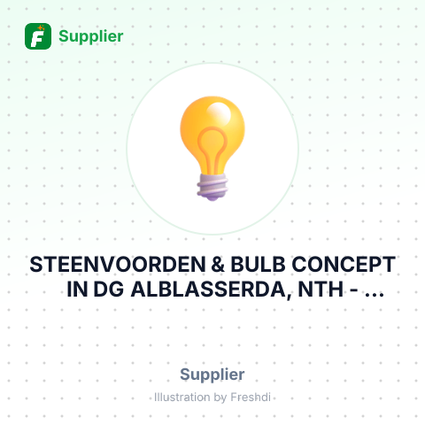 STEENVOORDEN & BULB CONCEPT IN DG ALBLASSERDA, NTH – summary card, no photo uploaded yet