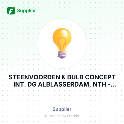 STEENVOORDEN & BULB CONCEPT INT. DG ALBLASSERDAM, NTH – summary card, no photo uploaded yet
