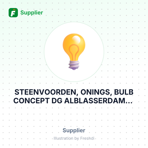 STEENVOORDEN, ONINGS, BULB CONCEPT DG ALBLASSERDAMM, NTH – summary card, no photo uploaded yet