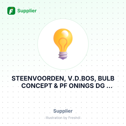 STEENVOORDEN, V.D.BOS, BULB CONCEPT & PF ONINGS DG ALBLASSERDAM, NTH – summary card, no photo uploaded yet