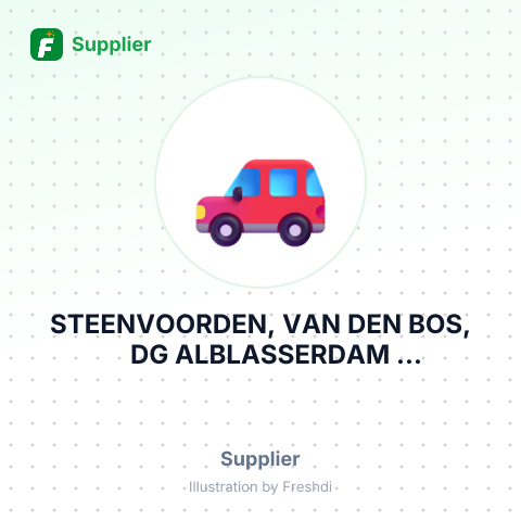 STEENVOORDEN, VAN DEN BOS, DG ALBLASSERDAM NETHERLANDS – summary card, no photo uploaded yet