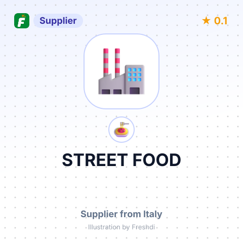 STREET FOOD – summary card, no photo uploaded yet