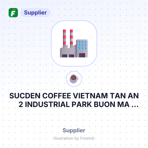 SUCDEN COFFEE VIETNAM TAN AN 2 INDUSTRIAL PARK BUON MA THUOT CITY DAKLAK SR VIETNAM – summary card, no photo uploaded yet