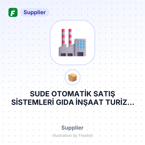 SUDE OTOMATİK SATIŞ SİSTEMLERİ GIDA İNŞAAT TURİZM SANAYİ TİCARET LİMİTED ŞİRKETİ – summary card, no photo uploaded yet
