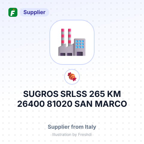 SUGROS SRLSS 265 KM 26400 81020 SAN MARCO EVANGELISTA CE ITALIA – summary card, no photo uploaded yet