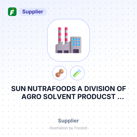 SUN NUTRAFOODS A DIVISION OF AGRO SOLVENT PRODUCST PRIVATE LIMITED – summary card, no photo uploaded yet