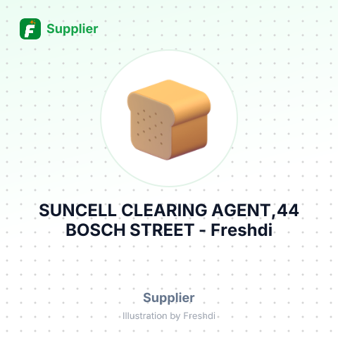 SUNCELL CLEARING AGENT,44 BOSCH STREET – summary card, no photo uploaded yet
