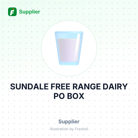 SUNDALE FREE RANGE DAIRY PO BOX – summary card, no photo uploaded yet