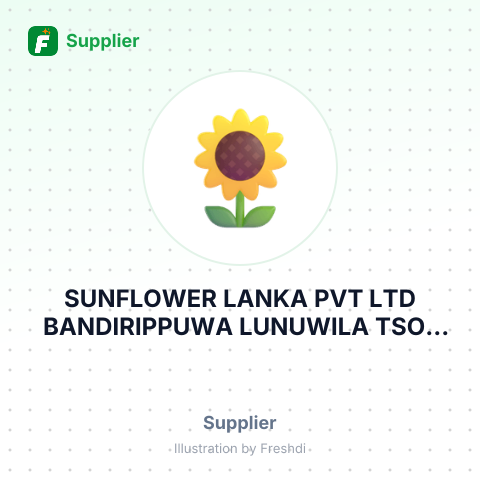 SUNFLOWER LANKA PVT LTD BANDIRIPPUWA LUNUWILA TSO- EREG DDC RMU ORDER – summary card, no photo uploaded yet