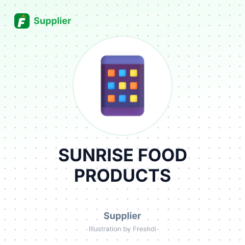 SUNRISE FOOD PRODUCTS – summary card, no photo uploaded yet