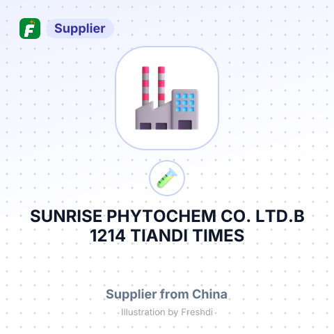 SUNRISE PHYTOCHEM CO. LTD.B 1214 TIANDI TIMES SQUARE FENGCHENG 2ND ROAD XI AN SHAANXI CHINA – summary card, no photo uploaded yet