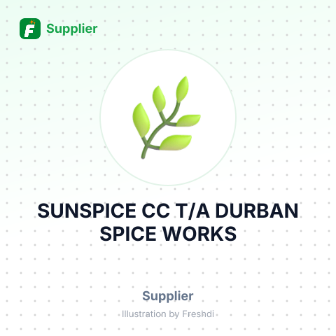 SUNSPICE CC T/A DURBAN SPICE WORKS – summary card, no photo uploaded yet