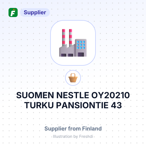 SUOMEN NESTLE OY20210 TURKU PANSIONTIE 43 ФІНЛЯНДІЯ – summary card, no photo uploaded yet