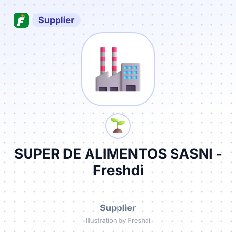 SUPER DE ALIMENTOS SASNI – summary card, no photo uploaded yet