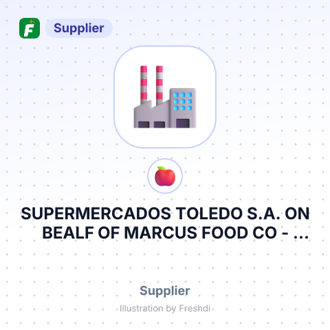 SUPERMERCADOS TOLEDO S.A. ON BEALF OF MARCUS FOOD CO – summary card, no photo uploaded yet