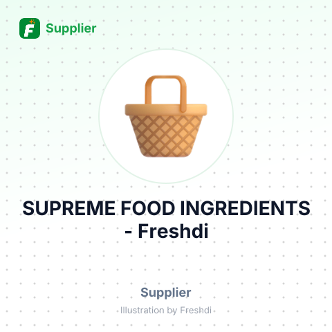 SUPREME FOOD INGREDIENTS – summary card, no photo uploaded yet