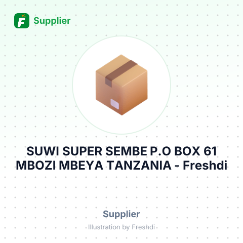 SUWI SUPER SEMBE P.O BOX 61 MBOZI MBEYA TANZANIA – summary card, no photo uploaded yet