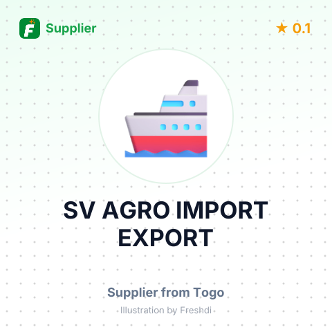 SV AGRO IMPORT EXPORT – summary card, no photo uploaded yet