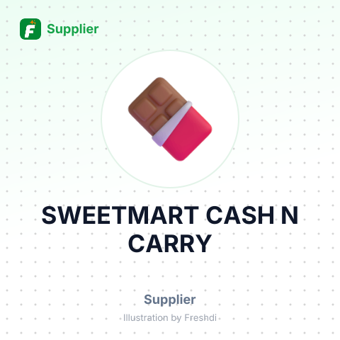 SWEETMART CASH N CARRY – summary card, no photo uploaded yet