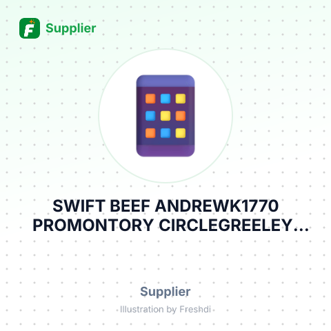 SWIFT BEEF ANDREWK1770 PROMONTORY CIRCLEGREELEY, CO – summary card, no photo uploaded yet