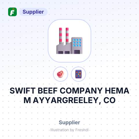 SWIFT BEEF COMPANY HEMA M AYYARGREELEY, CO – summary card, no photo uploaded yet
