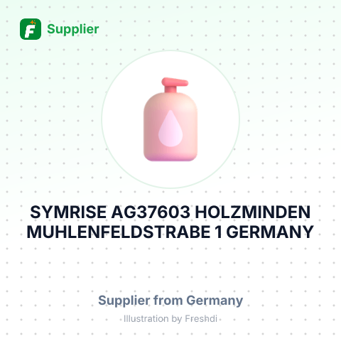 SYMRISE AG37603 HOLZMINDEN MUHLENFELDSTRABE 1 GERMANY – summary card, no photo uploaded yet