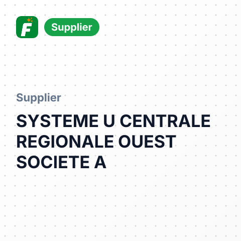 SYSTEME U CENTRALE REGIONALE OUEST SOCIETE A – summary card, no photo uploaded yet