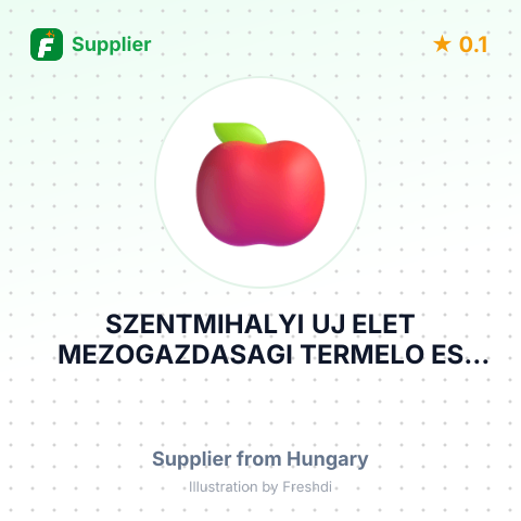 SZENTMIHALYI UJ ELET MEZOGAZDASAGI TERMELO ES SZOLGALTATO, ELELMISZERIPARI FELDOLGOZO SZOVETKEZET – summary card, no photo uploaded yet