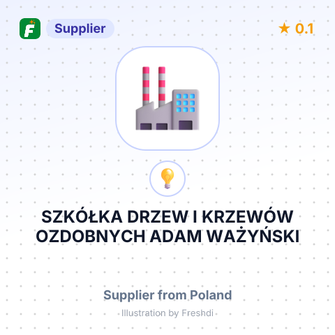 SZKÓŁKA DRZEW I KRZEWÓW OZDOBNYCH ADAM WAŻYŃSKI – summary card, no photo uploaded yet