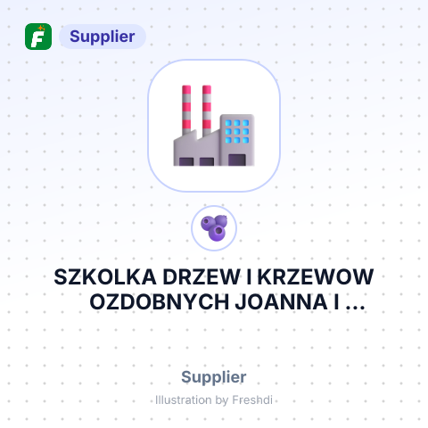 SZKOLKA DRZEW I KRZEWOW OZDOBNYCH JOANNA I BRONISLAW SZMIT ЧЕРЕЗ СW UAB TRANSIT- LT – summary card, no photo uploaded yet