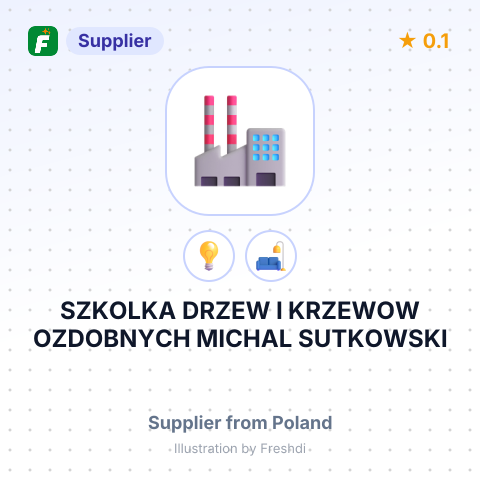 SZKOLKA DRZEW I KRZEWOW OZDOBNYCH MICHAL SUTKOWSKI – summary card, no photo uploaded yet