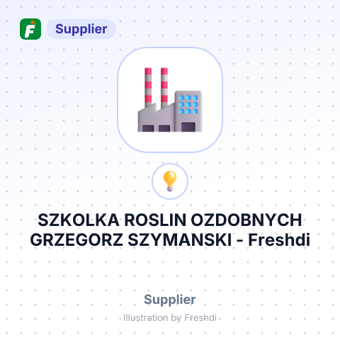 SZKOLKA ROSLIN OZDOBNYCH GRZEGORZ SZYMANSKI – summary card, no photo uploaded yet