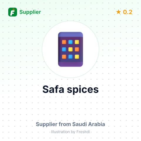 Safa spices – summary card, no photo uploaded yet