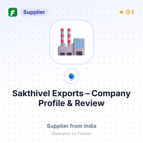 Sakthivel Exports – summary card, no photo uploaded yet