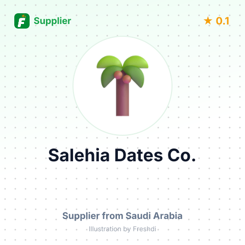 Salehia Dates Co.  – summary card, no photo uploaded yet