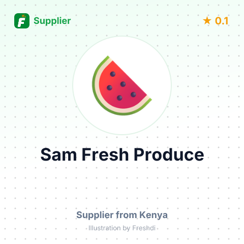 Sam Fresh Produce  – summary card, no photo uploaded yet