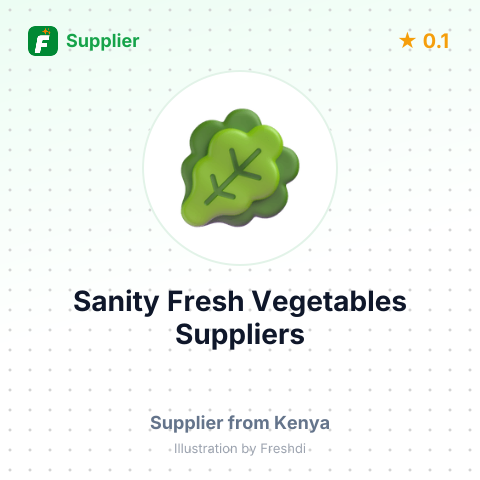 Sanity Fresh Vegetables Suppliers  – summary card, no photo uploaded yet