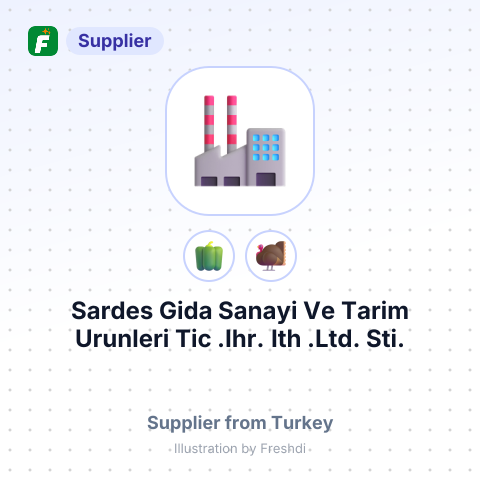 Sardes Gida Sanayi Ve Tarim Urunleri Tic .Ihr. Ith .Ltd. Sti. – summary card, no photo uploaded yet