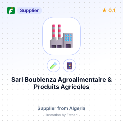 Sarl Boublenza Agroalimentaire & Produits Agricoles  – summary card, no photo uploaded yet