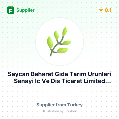 Saycan Baharat Gida Tarim Urunleri Sanayi Ic Ve Dis Ticaret Limited Sirketi  – summary card, no photo uploaded yet
