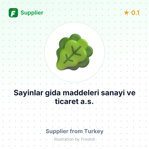 Sayinlar gida maddeleri sanayi ve ticaret a.s. – summary card, no photo uploaded yet