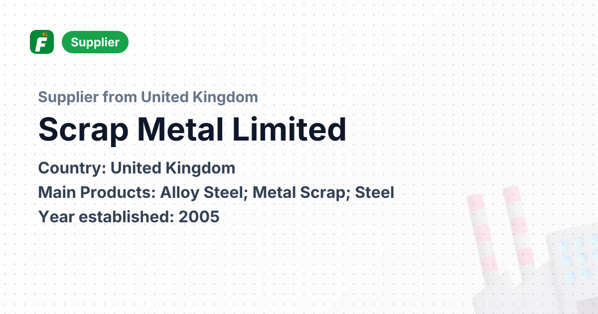 Scrap Metal Limited | Steel & Alloy Steel Scrap, Based in UK ...