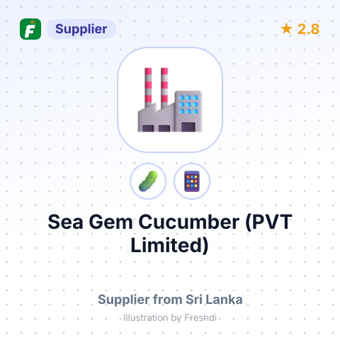 Sea Gem Cucumber (PVT Limited) – summary card, no photo uploaded yet