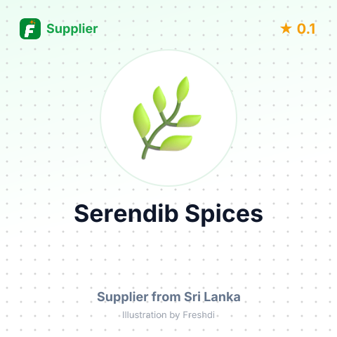 Serendib Spices  – summary card, no photo uploaded yet