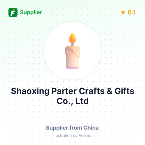 Shaoxing Parter Crafts & Gifts Co., Ltd  – summary card, no photo uploaded yet