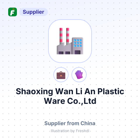 Shaoxing Wan Li An Plastic Ware Co.,Ltd – summary card, no photo uploaded yet