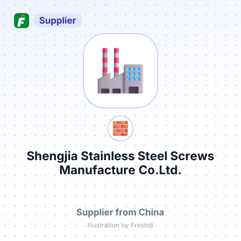 Shengjia Stainless Steel Screws Manufacture Co.Ltd. – summary card, no photo uploaded yet